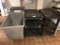 LOT: 2-WILSON BUS CARTS, TUB/BIN, PLASTIC SHELF UNIT