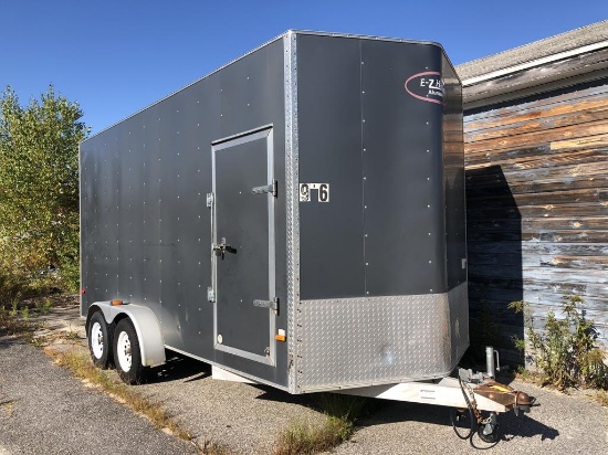 2010 ALCOM EZ-HAULER ALUMINUM EZEC7X16 ENCLOSED TRAILER, S/N: 5WFBE1624AW006433