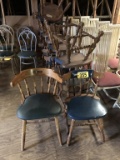 (13) UPHOLSTERED BASE MATES CHAIRS