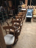 (22) WOOD FRAME UPHOLSTERED CHAIRS