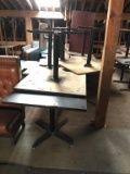 (22) ASSORTED PEDESTAL TABLES, (1) DOUBLE, (21) SINGLE