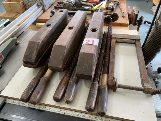 LOT OF (3) WOOD CLAMPS