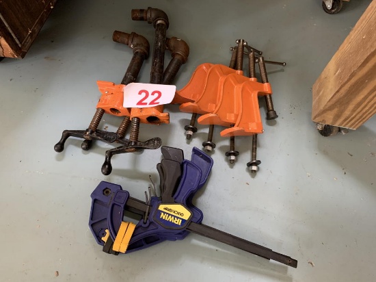 LOT OF (10) ASSORTED CLAMPS