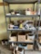PARTS RACK W/ FURNITURE HARDWARE, HANGER BOLTS & ASSORTED FASTENERS