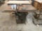 DAVIS & WELLS TABLE SAW, ON CASTERS, S/N: 1049
