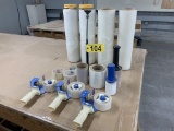 LOT OF SHRINK WRAP, TAPE GUNS & TAPE