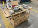 WORK BENCH W/ TOOL HOLDER VISE & MISCELLANEOUS