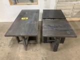 STAINED ASH DRAKEN COFFEE TABLE & (2) MATCHING END TABLES