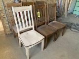 UNSTAINED & (5) STAINED WORMY SUMMIT CHAIRS