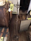 TURNED METAL FLOOR LAMP