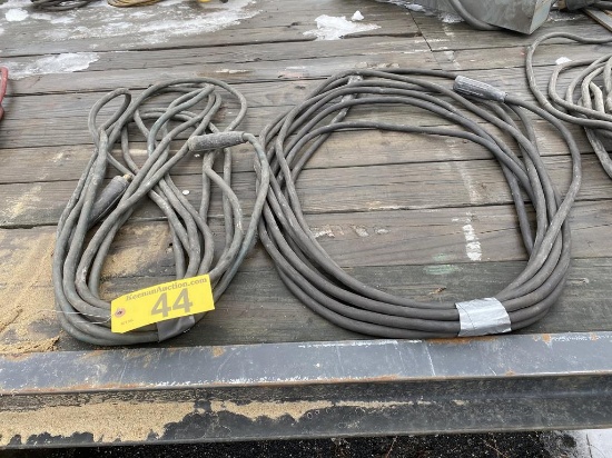 LOT OF 2 WELDING LEADS, BLACK