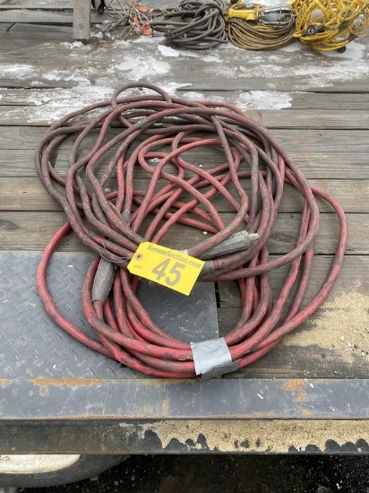 LOT OF 2 WELDING LEADS, RED