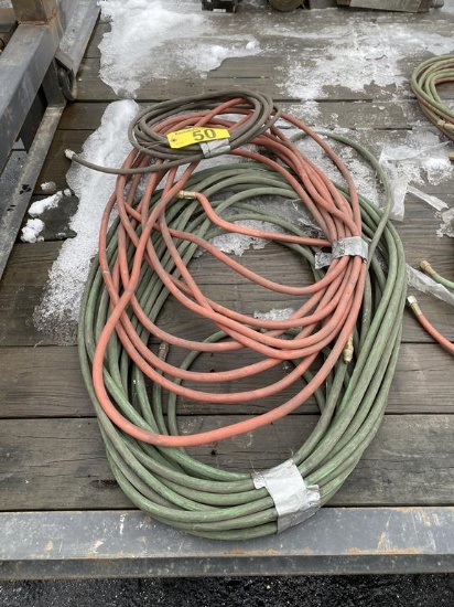 LOT OF 3 SINGLE WELDING GAS HOSES