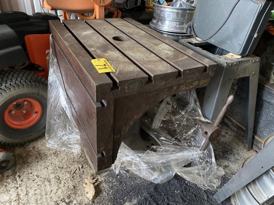 36" X 24" X 30"H, HEAVY DUTY TILTING BOX TABLE, T-SLOT