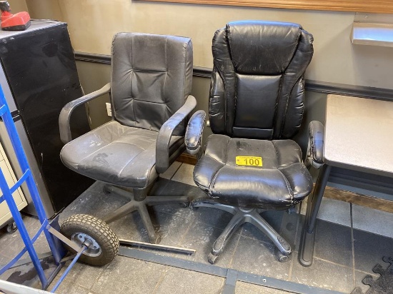 LOT OF OFFICE CHAIRS, (2) SWIVEL & (1) SIDE CHAIR