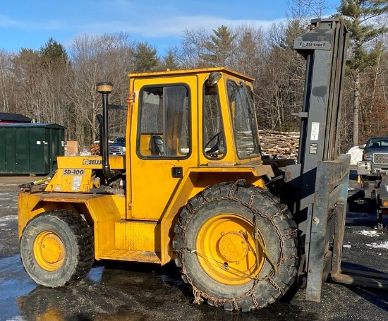 (WATCH VIDEO) 1997 SELLICK SD-100 FORKLIFT, 10,000LB. (Reserved until 12noon on February 20))