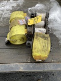 SET OF (4) ANCRA RATCHETING WINCHES & STRAPS