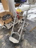 DAYTON 4ZJ16 CYLINDER CART, 500LB. CAPACITY, SOLID RUBBER WHEELS, STEEL FRAME