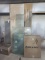 LOT OF ASSORTED SHEET GOODS, PLEXI-GLASS, STONE PANELS, LUMBER, GLASS, SHELVING