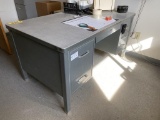HILA-PLAS DOUBLE PEDESTAL METAL OFFICE DESK, 30