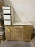 CABINET & CONTENTS, ASSORTED ELECTRICAL & MISCELLANEOUS