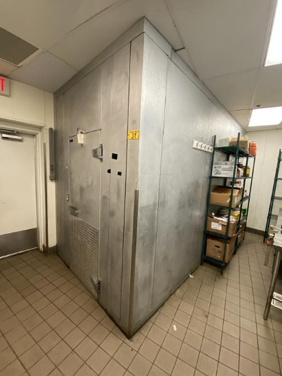 KOOL STAR COMBINATION WALK-IN COOLER/FREEZER. 6.5'W X 13'9"L X 9'H, COOLER: 6'4", FREEZER: 6'3"