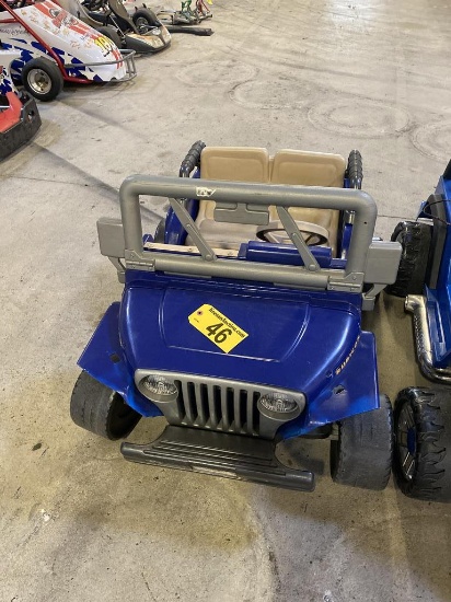 FISHER PRICE POWER WHEELS, RUBICON JEEP BLUE