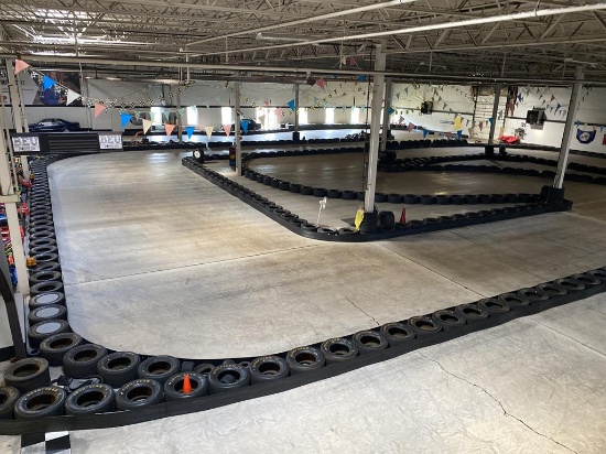GO KART TRACK APPROX. 800 TIRES, 1600' CLADDING