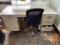 METAL DOUBLE PEDESTAL OFFICE DESK W/ CHAIR