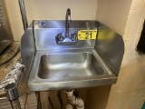 STAINLESS STEEL HAND SINK & FAUCET - BUYER TO DISCONNECT & CAP WATER LINES