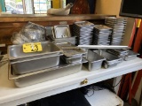 LOT: 66-ASSORTED SIZE STAINLESS STEEL INSERTS W/SOME LIDS