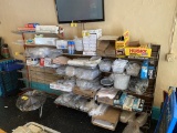LOT: PAPER PRODUCTS, TOGO CONTAINERS, FILM & TIN FOIL WRAP, CUPS, MEDIUM GLOVES