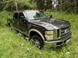 2008 FORD F250 CREW CAB, XLT 6.4L TWIN TURBO BAD MOTOR, S/N: 1FTSW21R88EA47646