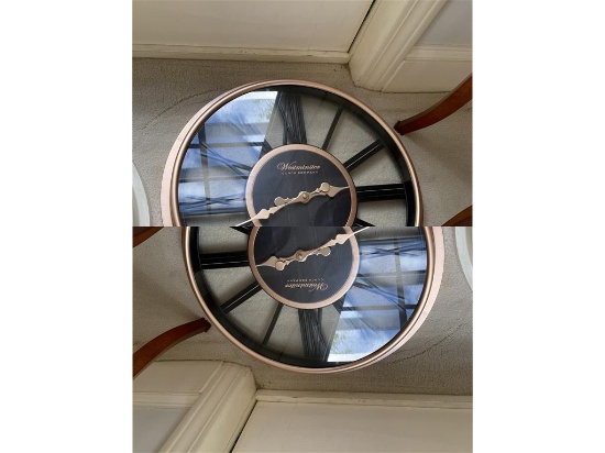 WESTMINSTER CLOCK CO. LONDON WALL CLOCK, 20", BATTERY OPERATED