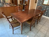 ETHAN ALLEN 7-PIECE DINING ROOM SET, TABLE & 6-CHAIRS, 112