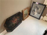 LOT: TRAY, 2-PRINTS