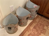 SET OF 3-MATCHING WASTE CANS