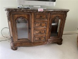 MARBLE TOP ENTERTAINMENT CONSOLE, 61