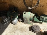 LOT 8-ELECTRIC MOTORS, REDUCER, BLOWER, DRIVE & REMAINING CONTENTS IN ROOM (NO PLANER KNIVES)