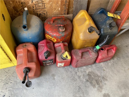 (10) ASSORTED PLASTIC FUEL CANS