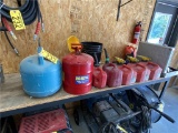 (7) ASSORTED FUEL CANS