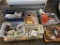 (12-PHOTOS) LOT OF MARINE HARDWARE, COPPER LINE, NEWMAR DIRECTION FINDER, PAINT SPRAY GUNS, FILTERS