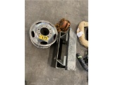 LOT: CHAIN HOIST, RIM, CHEST