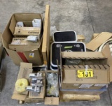 LOT: LIGHT FIXTURES, BULBS, HATCHES, REGULATOR