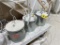 (3) PAINT POTS. SELLING BY THE PIECE. 2-PHOTOS