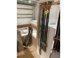 (8) PONY 42” PIPE CLAMPS, 7-42”, 1-48”, W/ 7-36” PIPES SELLING BY THE PIECE. 2-PHOTOS