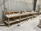 16’W X 30”D X 36”H WOOD WORK BENCH W/ RECORD WOOD VISE