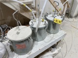 (3) PAINT POTS. SELLING BY THE PIECE. 2-PHOTOS