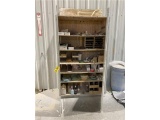 CABINET & CONTENTS, SANDPAPER, BUFFING PADS. 3-PHOTOS