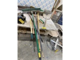 LONG HANDLED TOOLS, BROOMS, SHOVEL, RAKE, BRUSH